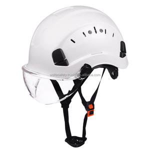 Casco de seguridad industrial WELTA con visera transparente, material ABS, protección de cabeza estándar CE EN397/ANSI, esencial para rescatador - Product Image 5