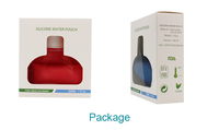 Vente en gros sac bouteille d'eau écologique sans BPA bouteilles d'eau pliables en plastique biodégradable en silicone avec logo personnalisé