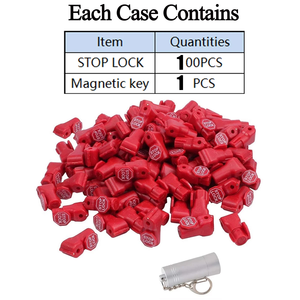 100 Piece Gancho Serradura Depanel <b>Display</b> Peg <b>Hook</b> Anti Theft Stop Lock with a key for Retail Shop - Product Image 2
