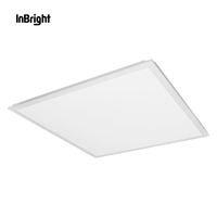 Plafonnier de bureau carré à LED, panneau lumineux à LED avec cadre en aluminium, dos plat, éclairage LED SMD