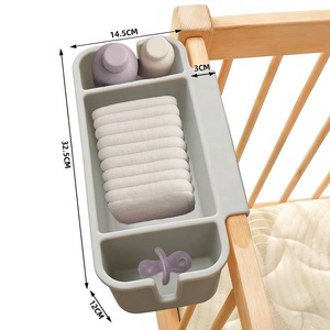 Organizador de Pañales para Bebés Recién Nacidos, Elegante Organizador de Cuna, Cesta de Almacenamiento de Silicona para Pañales y Toallitas Húmedas - Product Image 1