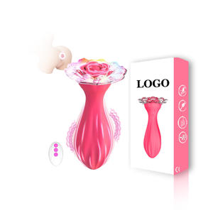 Großhandel Anpassung Wiederauf ladbare Frau Sexspielzeug G-Punkt Flash Flower Anal <span class=keywords><strong>Plug</strong></span> Vibrator Klitoris Vibrator Adult Sexspielzeug - Product Image 1