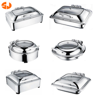 Prix d'usine 6L 9L chauffe-plats en or pour la restauration chauffe-plats pour buffet moins cher