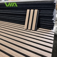 Panneaux muraux insonorisants en bois sur mesure, panneaux acoustiques en MDF à lattes et feutre PET, 7 couleurs pour salle d'enregistrement et extérieur