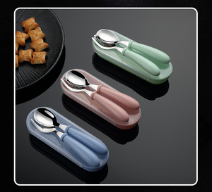 ชุดช้อนส้อมมีดสแตนเลสสำหรับเด็ก ด้ามจับพลาสติก ABS ลดราคา - Product Image 3