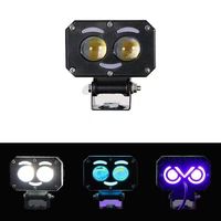 Nouvelle Arrivée Phare Antibrouillard LED Tout-Terrain 40W Blanc/Jaune Projecteur Bi-LED à Trois Lentilles Étanche IP67 5000 Lumens pour