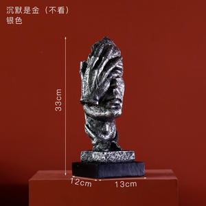 Sculpture en résine rétro créative pour <span class=keywords><strong>la</strong></span> décoration artistique du salon Artisanat «<span class=keywords><strong>Le</strong></span> <span class=keywords><strong>silence</strong></span> est l'or» pour les occasions <span class=keywords><strong>de</strong></span> Noël - Product Image 6