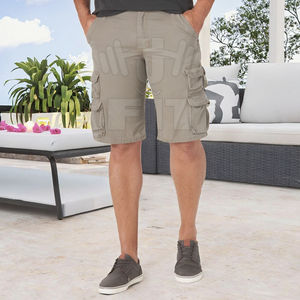 กางเกงขาสั้นชายหาดฤดูร้อน RUIQUWIN แห้งเร็ว นุ่ม ระบายอากาศได้ดี ผ้าแคนวาสฝ้าย 100% แบบทึบ กางเกงกีฬาแบบไม่ทอ ซิปผ่ากลาง - Product Image 2