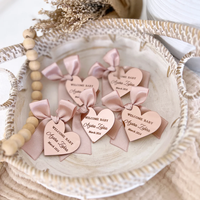 Personnaliser Rectangle Coeur Forme Ronde Argent Rose Or Miroir Acrylique Nom Étiquettes Mariage Plexiglas Party Favor Cadeau Étiquettes