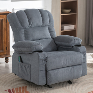 VANBOW Liegestuhl verstellbarer Liegestuhl für Wohnzimmer Home Stoff Liege sofa Stuhl mit Massage wärme