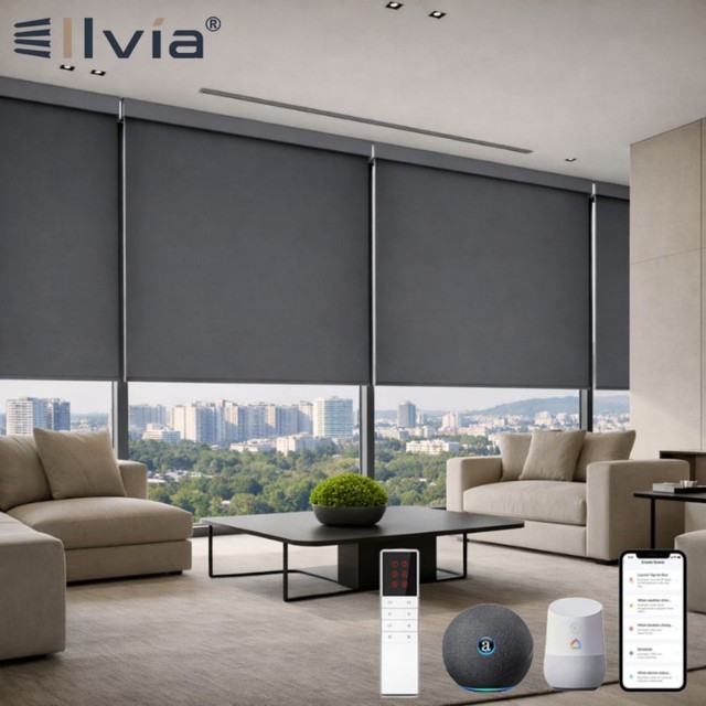 Tuya Matter Zigbee Wifi Control Automation Smart Window Shades Motorized Blackout Roller Blinds