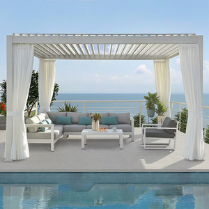 Eléctrico inteligente de lujo terraza pérgola pabellón kits jardín al aire libre de aluminio Guangdong impermeable 3x6 <span class=keywords><strong>metal</strong></span> - Product Image 4