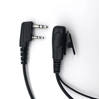 Walkie Talkies Headset IPX-4 wasserdichtem PVC-Material 3,5mm Schnitts telle Chierda 2 Pin G Clip Draht In-Ear-Kopfhörer