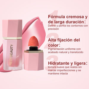 Pigmento vegano a prueba de agua, colorete rosa fuerte en crema, tinte de mejillas de alta calidad, colorete de maquillaje, rubor líquido de marca blanca - Product Image 5