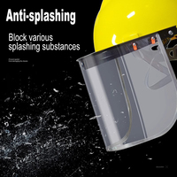 Masque facial anti-éclaboussures, protection de la tête, casques de sécurité pour travaux de construction avec écran facial