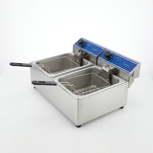 <span class=keywords><strong>Friteuse</strong></span> électrique GRT-E20B avec 2 paniers amovibles, <span class=keywords><strong>capacité</strong></span> 10L, température réglable pour fruits de mer et poulet frit - Product Image 2