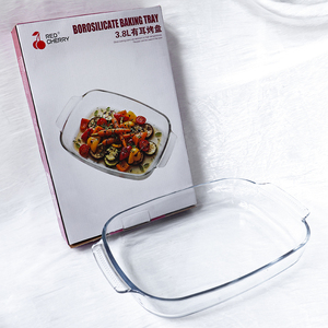 Hersteller Lieferant Schöne Box-Verpackung Haushalt Küche Hitzebeständige Hochborosilikat-Glas Backform Klare Glasplatte - Product Image 5