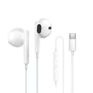 Earphone Wired Type-C USB C untuk iPhone 15 16 14 13 1.2M In-Ear Bass 3.5mm 8Pin Earbuds Headphone dengan Mic untuk Samsung Xiaomi - Product Image 1