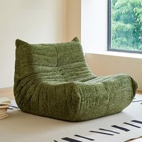 Fauteuil lounge Caterpillar moderne en tissu vert, style Togo, canapé surdimensionné pour salon, chambre, hôtel, maison d'hôtes