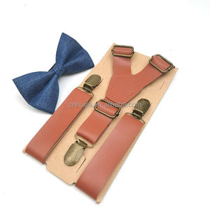 Artículos de Fiesta: Camiseta para Padrinos de Boda con Diseño a Cuadros Rojo Oscuro y Lazos Negros para Niños / <span class=keywords><strong>Tirantes</strong></span> con Lazo para Hombres - Product Image 2