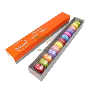 Op Maat Bedrukt 13 Stuks Macaron Papier Verpakking Lade Doos Dessert Koekje Geschenkdozen Met Inzetstuk