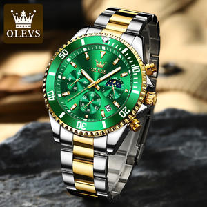 Reloj de Pulsera OLEVS 2870 Personalizado para Hombre, Reloj de Cuarzo de Acero Inoxidable, Luminoso, de Moda, de Negocios y Deportivo Resistente al Agua - Product Image 1