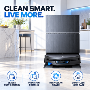 หุ่นยนต์ดูดฝุ่น ECOVACS X12S PRO OMNI สำหรับขนสัตว์เลี้ยง พื้นแข็ง และพรม ขายส่ง - Product Image 1