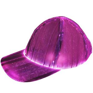 Gorra de Fibra Óptica Luminosa con LED de 7 Colores, Gorra de Béisbol Brillante con Carga USB, Gorra LED Luminosa para Eventos y Fiestas - Product Image 1