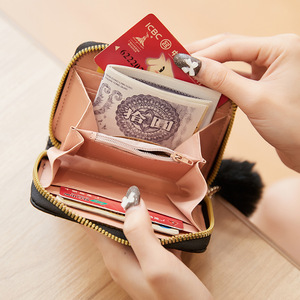 Wholesale 2026 <b>Ladies</b> Coin Purse Hand-Mouth Red Envelope Small <b>Wallet</b> Zipper Closure Short PU Waterproof Candy Logo - Product Image 2