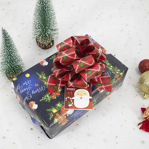 Colores surtidos Impreso Navidad Mariposa Pull Bows Navidad Pull Bows Regalo Wrap Cinta grande - Product Image 6