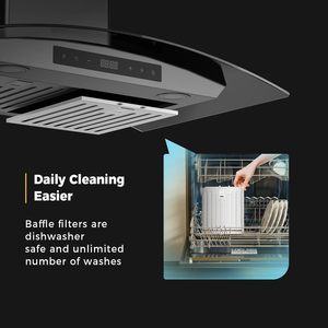 Campana Extractora Eléctrica de Pared con Filtro Deflector para Uso en Hoteles y Hogares, Extractor Vertical Tipo Chimenea - Product Image 3