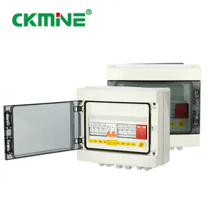 CKMINE 4 in 1 outコンバイナーボックス1000VDC IP65屋外配電スイッチPVアレイ、ソーラー制御システム用ストリング付き