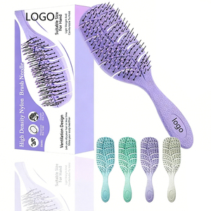Cepillo Desenredante con Logotipo Personalizado, Cepillo de Paja de Trigo, Cepillo Natural para Cabello Húmedo, Cepillo Plano para Cabello Rizado, Liso, Húmedo o Seco - Product Image 1