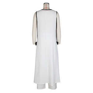 Hot Fashion Western Ladies Women's <b>Sexy</b> Camellia Bow Long Sleeveless Top Sundress Wide Leg Trouser <b>Set</b> Fashion - Product Image 6