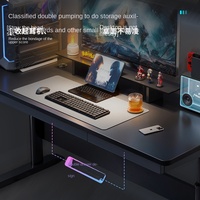 Home Desktop E-Sports Set Bureau d'ordinateur relevable et chaise pour Live Gaming Anchor Workbench