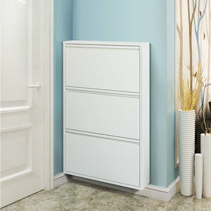 Modern Flip Down Shoe <b>Cabinet</b> 15cm Ultra Thin Space Saving Entryway <b>Storage</b> Rack Minimalist Nordic Style Multi Drawer Design - Product Image 2