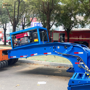 รถพ่วงพื้นต่ำ 3 <span class=keywords><strong>เพลา</strong></span>แบบ RGN พร้อมคอห่านแบบถอดได้ สำหรับขนส่งรถขุด - Product Image 3