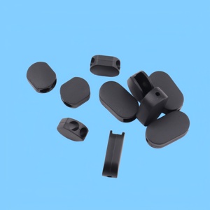 Embouts de protection en caoutchouc noir pour bornes de liaison, ovales et ronds, garnitures protectrices moulées pour meubles et sacs - Product Image 1
