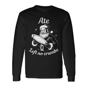 Camiseta de manga larga con meme navideño de Papá Noel que comió sin dejar restos - Product Image 2