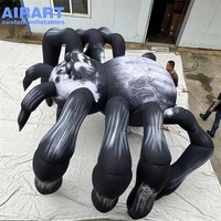 Ornement araignée gonflable surdimensionné de forme personnalisée, décoration d'araignée effrayante gonflable pour événement d'Halloween en extérieur