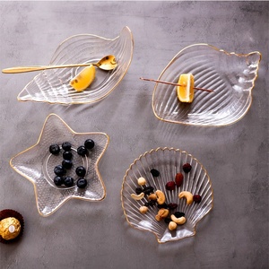 Assiette de fruits océan créative simple cristal maison bonbons Dessert en gros vaisselle transparente assiettes en verre - Product Image 1