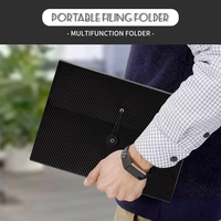 Organizador de Documentos de Plástico PP Reciclable, Carpeta Escolar, Bolsa de Archivo Expandible para Oficina, 13 Bolsillos, Impermeable, A4, Personalizable