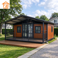 Maisons modulaires préfabriquées extensibles, résistantes au vent et aux tremblements de terre, avec un intérieur luxueux et un design minimaliste moderne pour