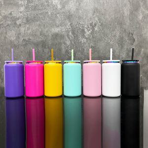 Magazzino USA 16oz polvere verniciata oro arcobaleno placcato sotto il metallo può tazze in acciaio inossidabile lattine di birra tazza - Product Image 5