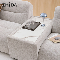Ensemble de canapés modulaires incurvés modernes, canapé Boucle Cloud avec fauteuil pivotant, meubles de salon pour hôtel, villa
