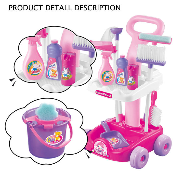 Pretend Play Set Vacuum Cleaner Toy Kids Cleaning Fun