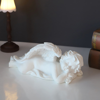 Offre Spéciale personnalisé chérubin ange Statue résine ange Sculpture décoration blanc enfant priant ange Figurine Souvenir cadeau