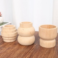 Support de bougie rond en bois fait main haut de gamme, accessoires de table modernes, décoration pour la maison, l'hôtel et le restaurant