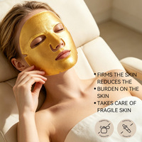 Masque facial en hydrogel au collagène et à l'acide hyaluronique, nano-or, cristal de collagène, bio-collagène, marque privée