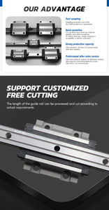 قضبان توجيه خطية من الفولاذ المقاوم للصدأ ماركة <span class=keywords><strong>HIWIN</strong></span> بطول 1000 مم/2000 مم/3000 مم مع كتلة HGH15 للتحكم الرقمي بالحاسوب ثلاثي الأبعاد بطول مخصص - Product Image 5